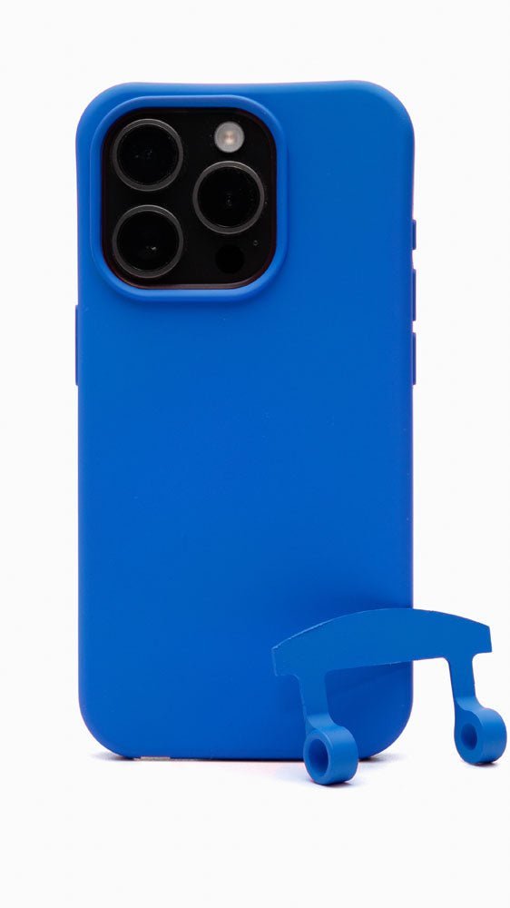 Blaue Handyhülle mit Ösen — SUSANNO