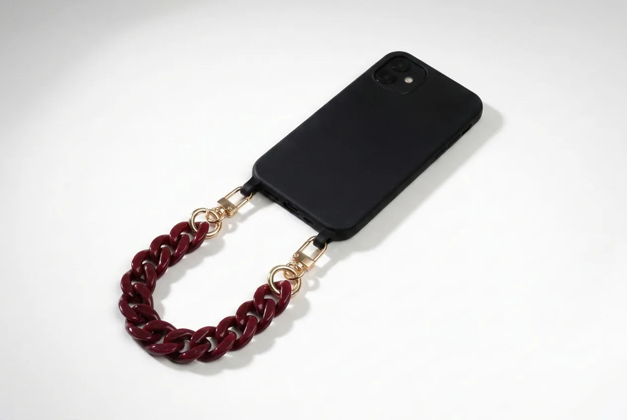 handyhülle weinrot Short Phone Chain Burgundy