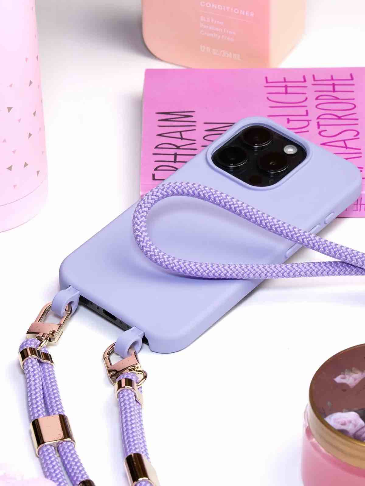 Lila MagSafe Hülle mit Ösen — SUSANNO