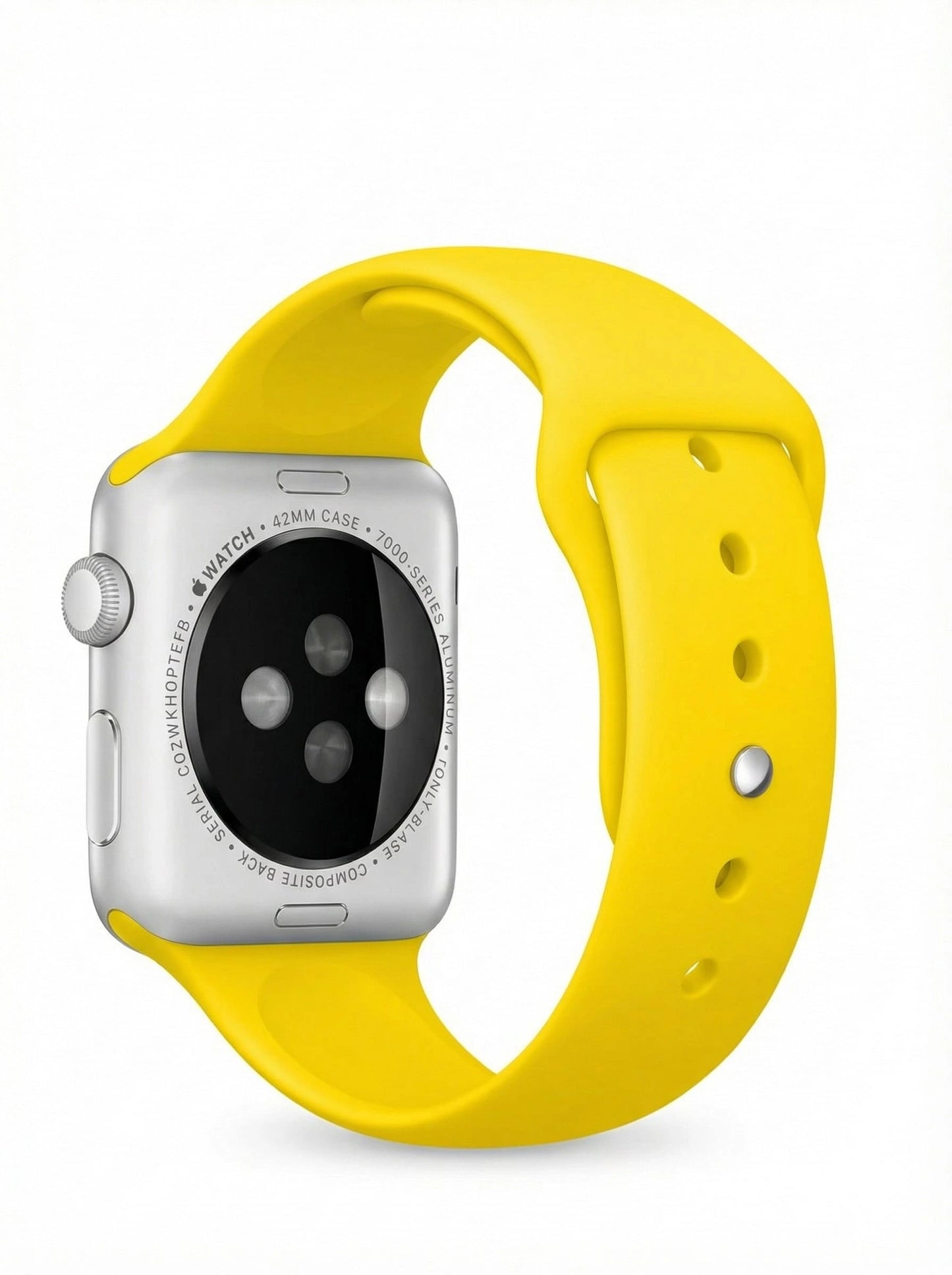 Gelb Silikon Apple Watch — Detailansicht