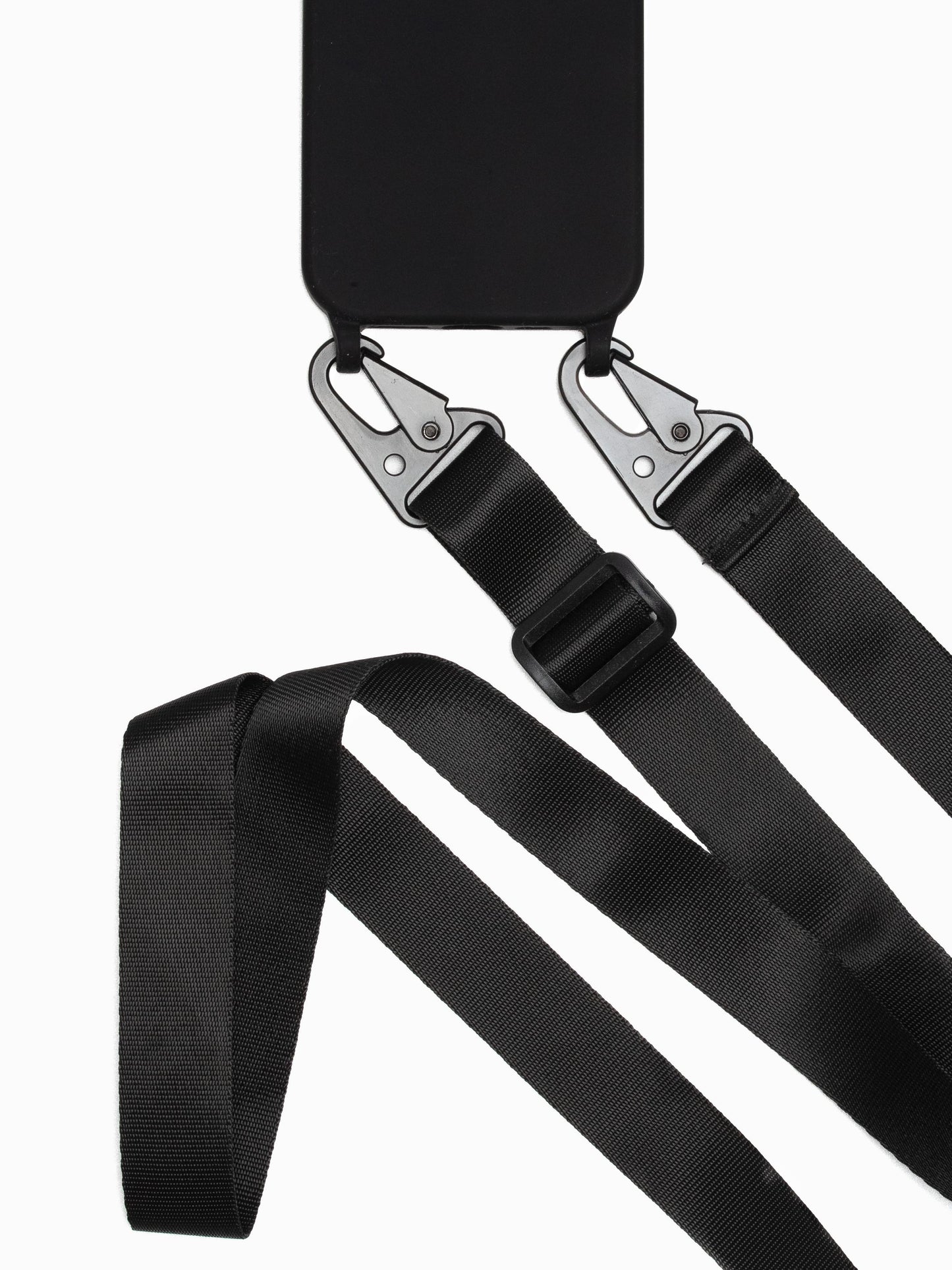 Handyband mit Karabiner schwarz  Handy Umhängeband mit Karabiner