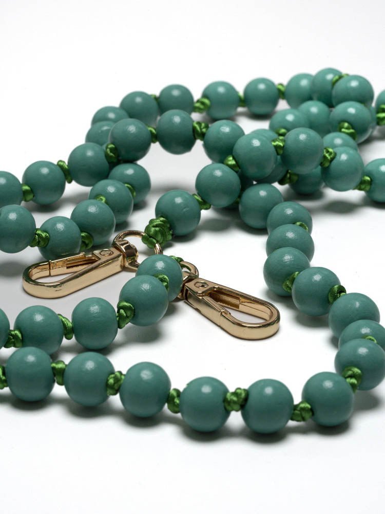 Handykette Perlen Grün - Susanno Perlen Handykette Grün lang – Handykette mit Perlen zum Umhängen