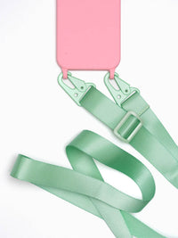 Handyband mit Karabiner Meadow Green - Susanno handy band zum umhängen für iPhone 15 Pro grün