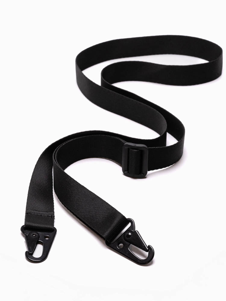 schwarzes universal handy band mit zwei karabiner