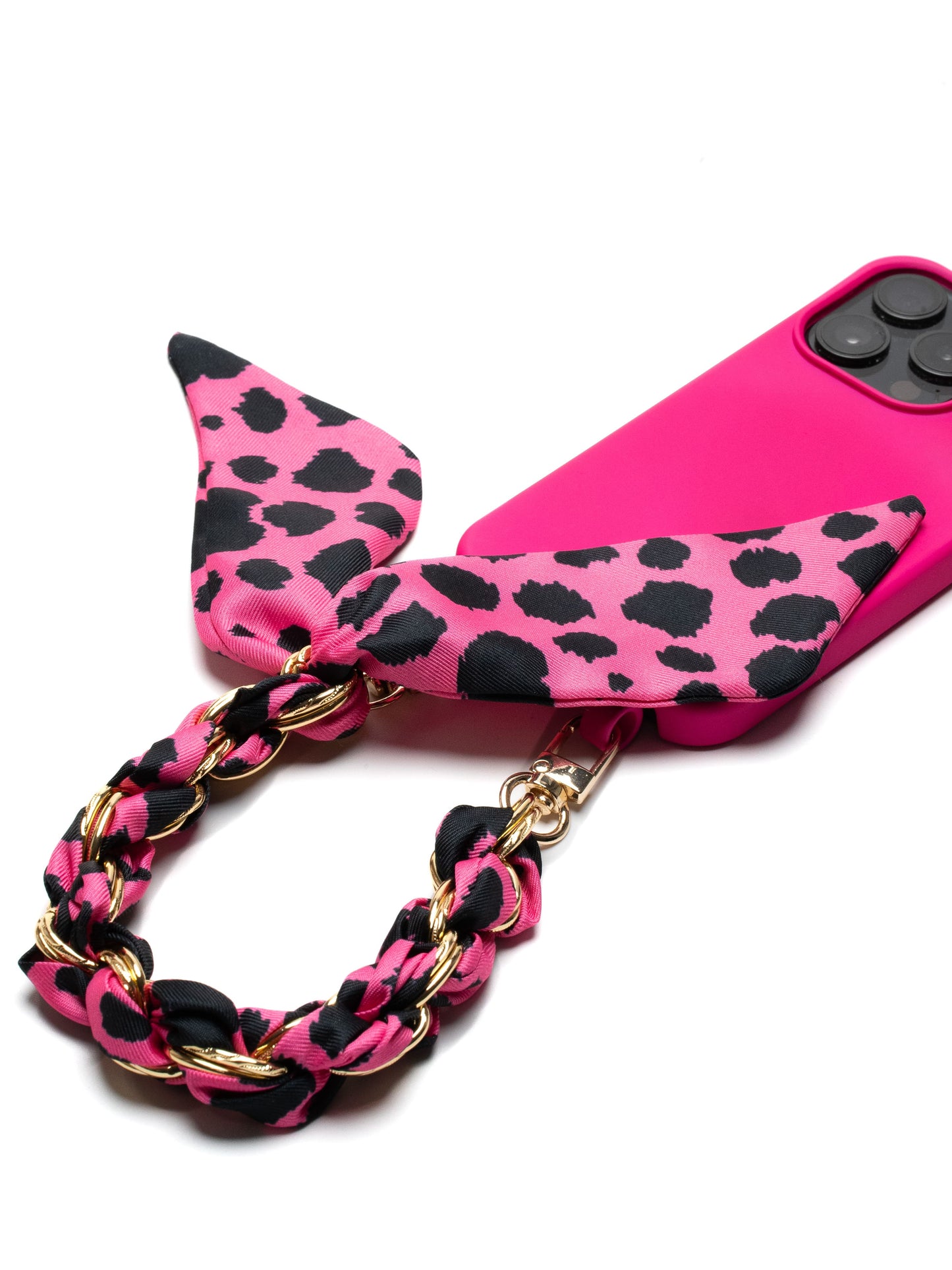 handyhülle mit handykette in rosa tuchedition