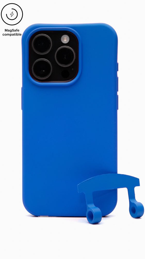 blaue magsafe handyhülle mit kette