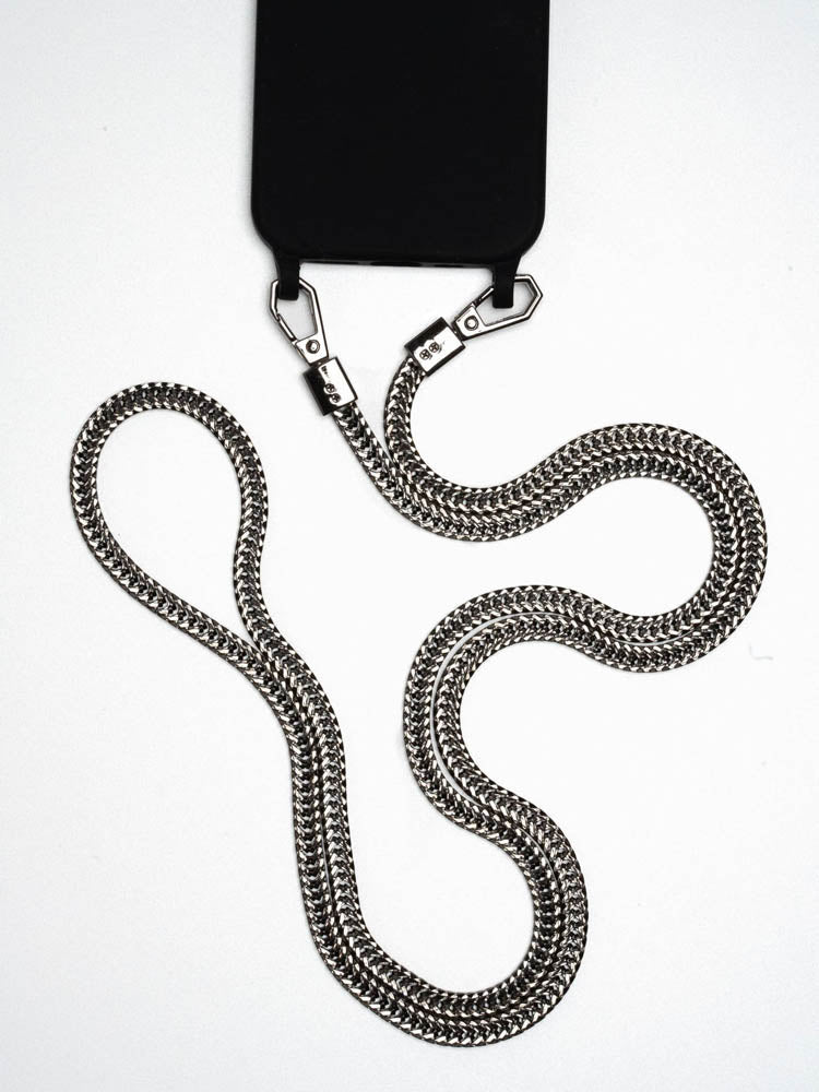Handykette Black Star - Susanno Handykette schwarz, kombinierbar mit einer modernen Handyhülle mit Schnur in Schwarz, ideal