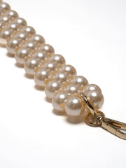 Handykette mit Perlen – Ivory Beige - Susanno Perlenkette Handy Creme – Handykette Perlen lang aus cremefarbenen Perlen