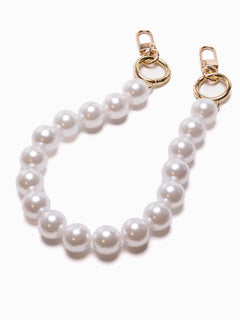 Short Pearl Phone Chain — Pearl White