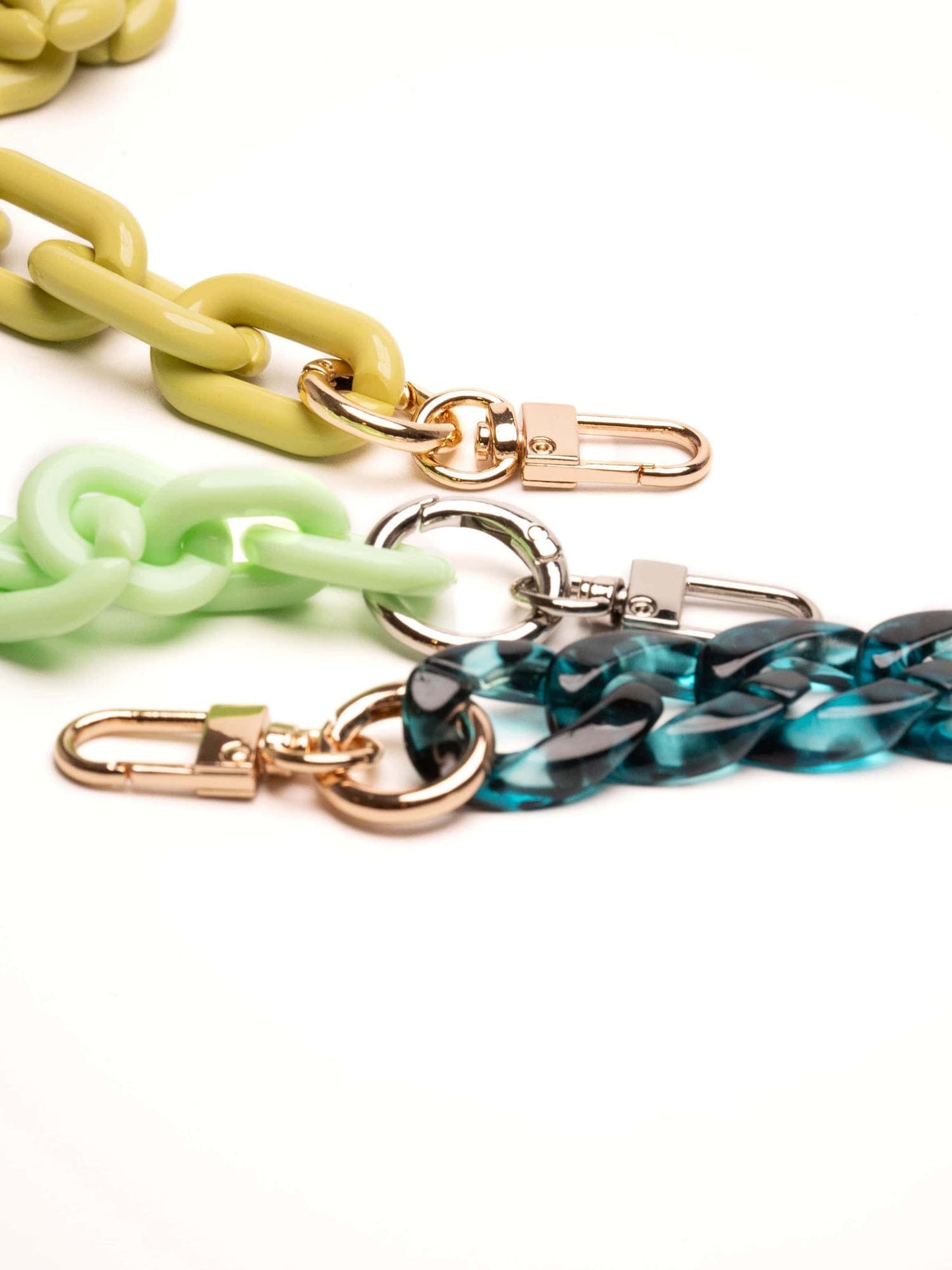 Handykette Shorty Aqua - Susanno Silberne Ringverschlüsse für Handyketten