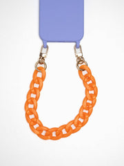 Handykette Shorty Orange - Susanno Handyhülle mit oranger Kette – Für iPhone 13, praktisches Umhängeband