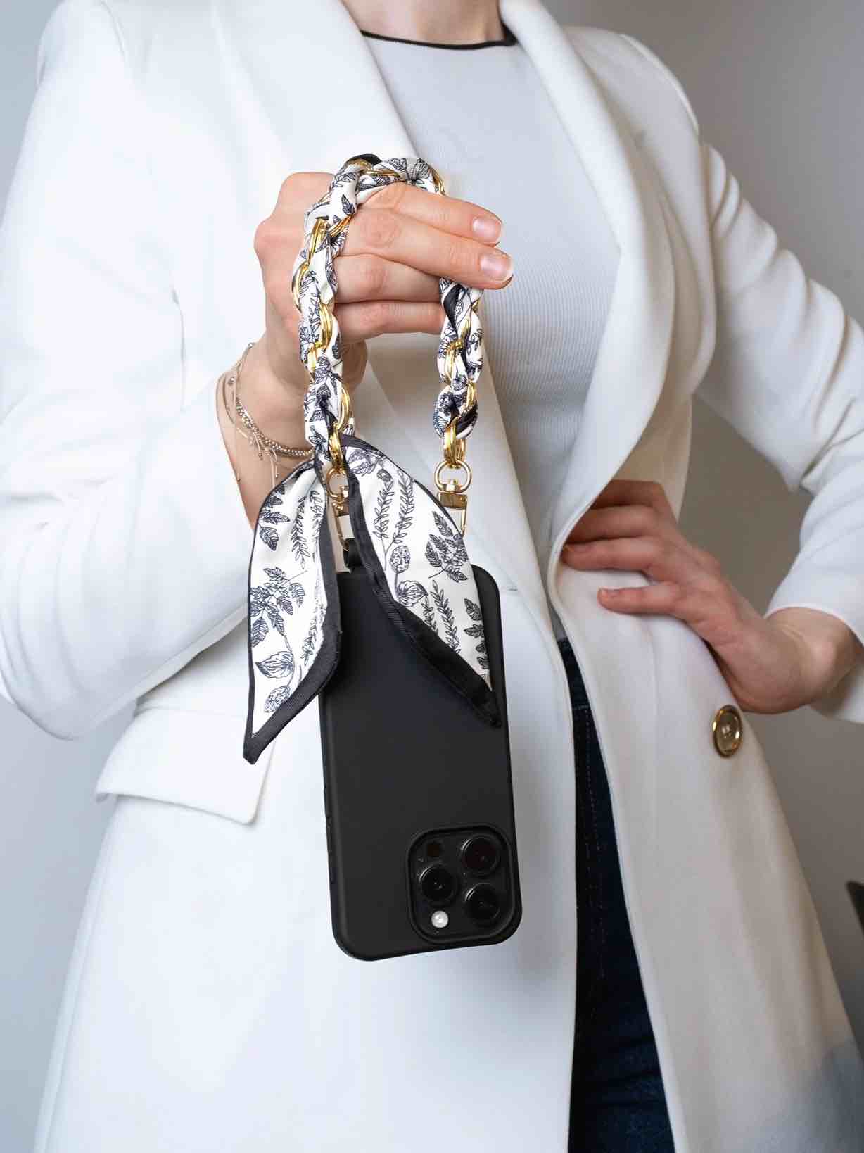 Handykette TuchEditon | Ravenna - Susanno Ravenna handykette schwarz weiss soft touch