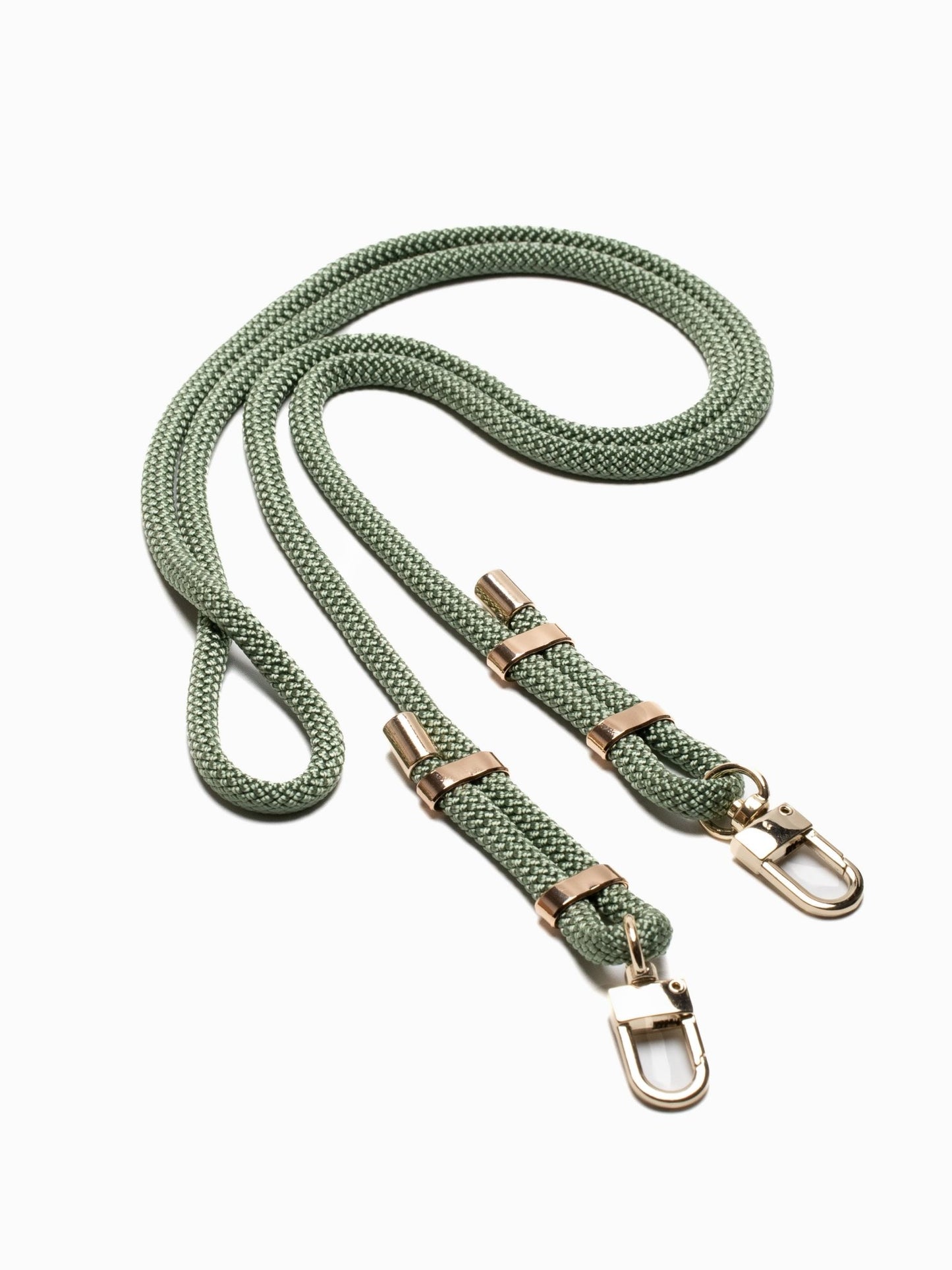 Handykordel Matcha - Gold - Susanno grüne handykordel mit goldenen Karabinern