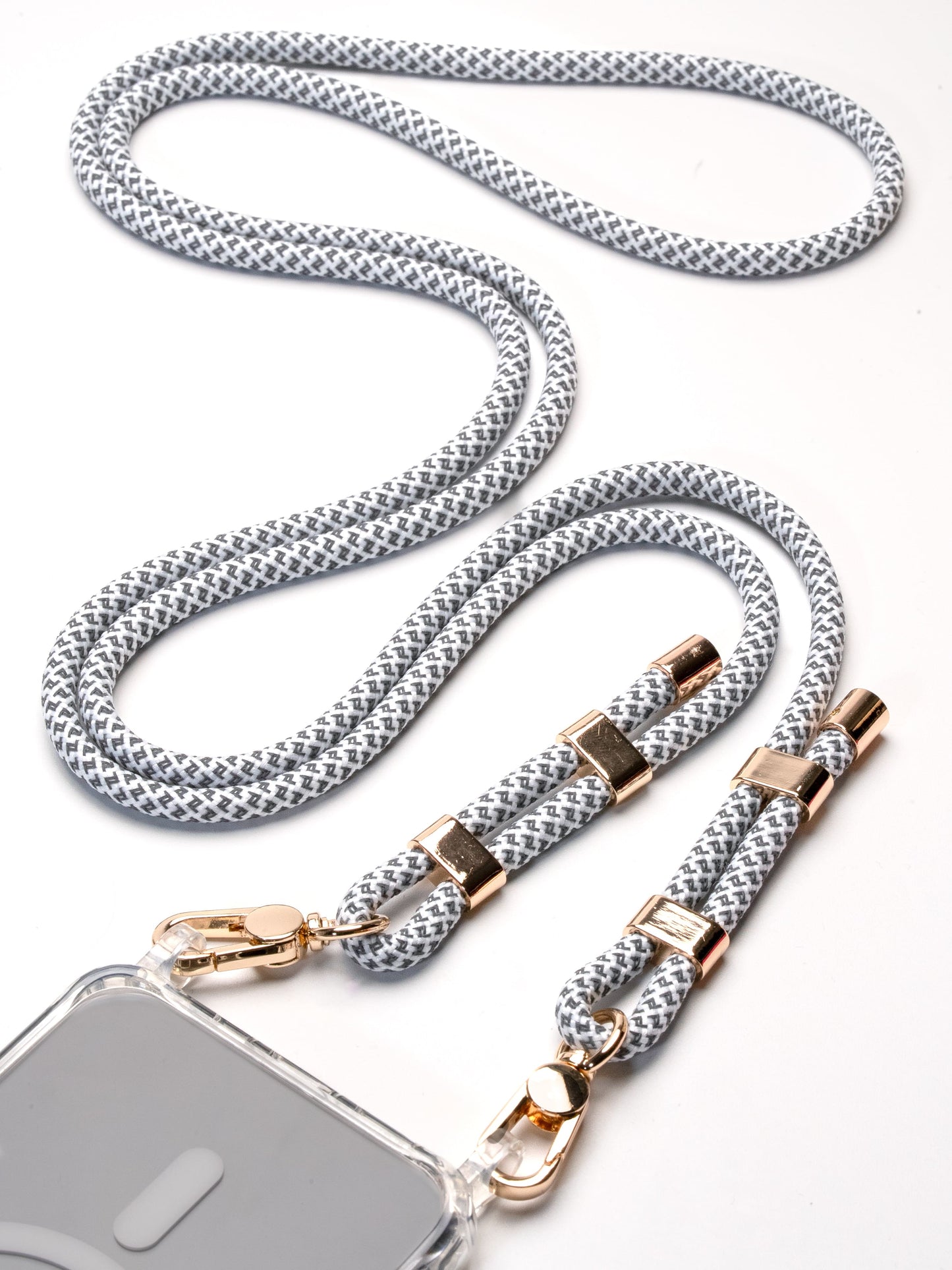 handykette zum umhängen in weiß gold