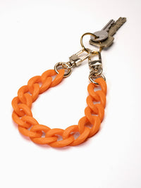 Key Chain Juice — mehrfarbige Seilschlaufe in Orange-Pink-Gelb