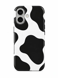 Kuhflecken Handyhülle für iPhone 16 Plus mit Öse für die Handykette