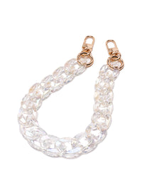 Handykette Shorty Crytal White - Susanno kurze durchsichtige handykette für Handgelenk