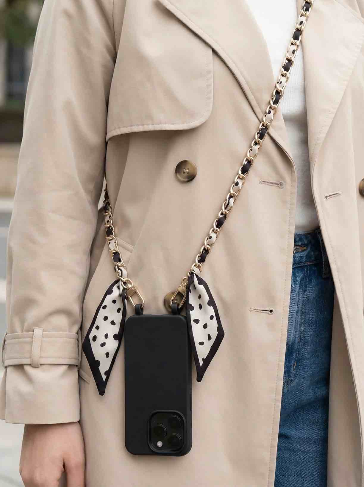dalmatiner optik handykette zum umhängen