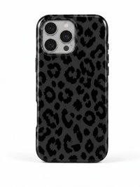Leo Schwarz Handyhülle für iPhone 16 Pro mit Öse für die Handykette
