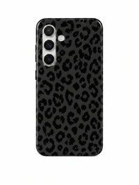Leo Schwarz Handyhülle für Samsung Galaxy S24 FE mit Öse für die Handykette