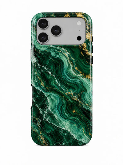 Marmor Smaragd Handyhülle mit Öse — iPhone 17 Pro