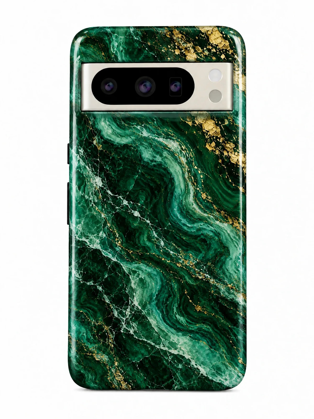 Marmor Smaragd Handyhülle für Google Pixel 8 Pro mit Öse für die Handykette