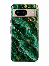 Marmor Smaragd Handyhülle für Google Pixel 8a mit Öse für die Handykette