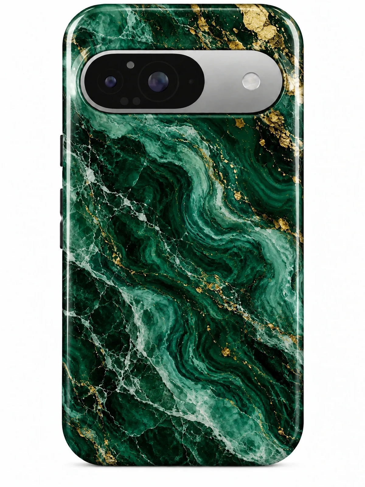Marmor Smaragd Handyhülle für Google Pixel 9 mit Öse für die Handykette