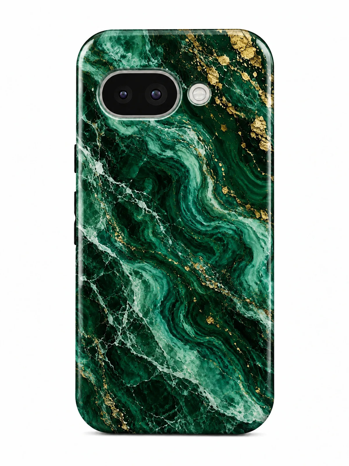 Marmor Smaragd Handyhülle für Google Pixel 9a mit Öse für die Handykette
