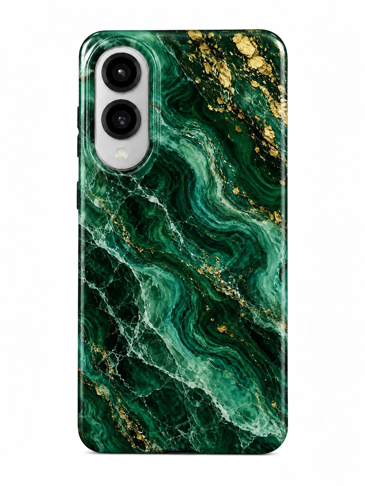 Marmor Smaragd Handyhülle für Samsung Galaxy S25 Edge mit Öse für die Handykette