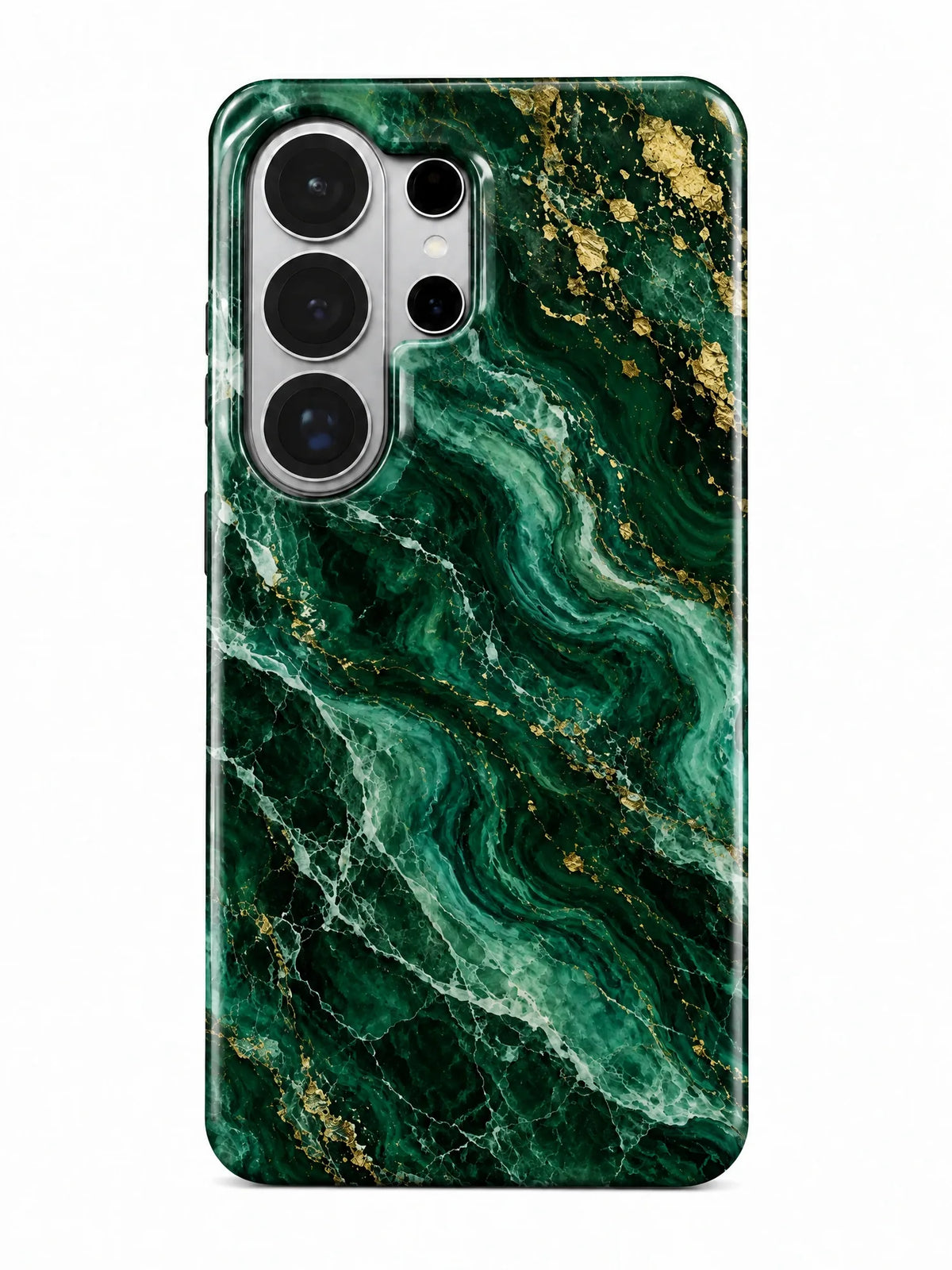Marmor Smaragd Handyhülle für Samsung Galaxy S26 Ultra mit Öse für die Handykette