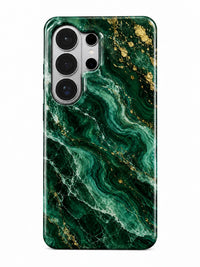 Marmor Smaragd Handyhülle für Samsung Galaxy S26 Ultra mit Öse für die Handykette