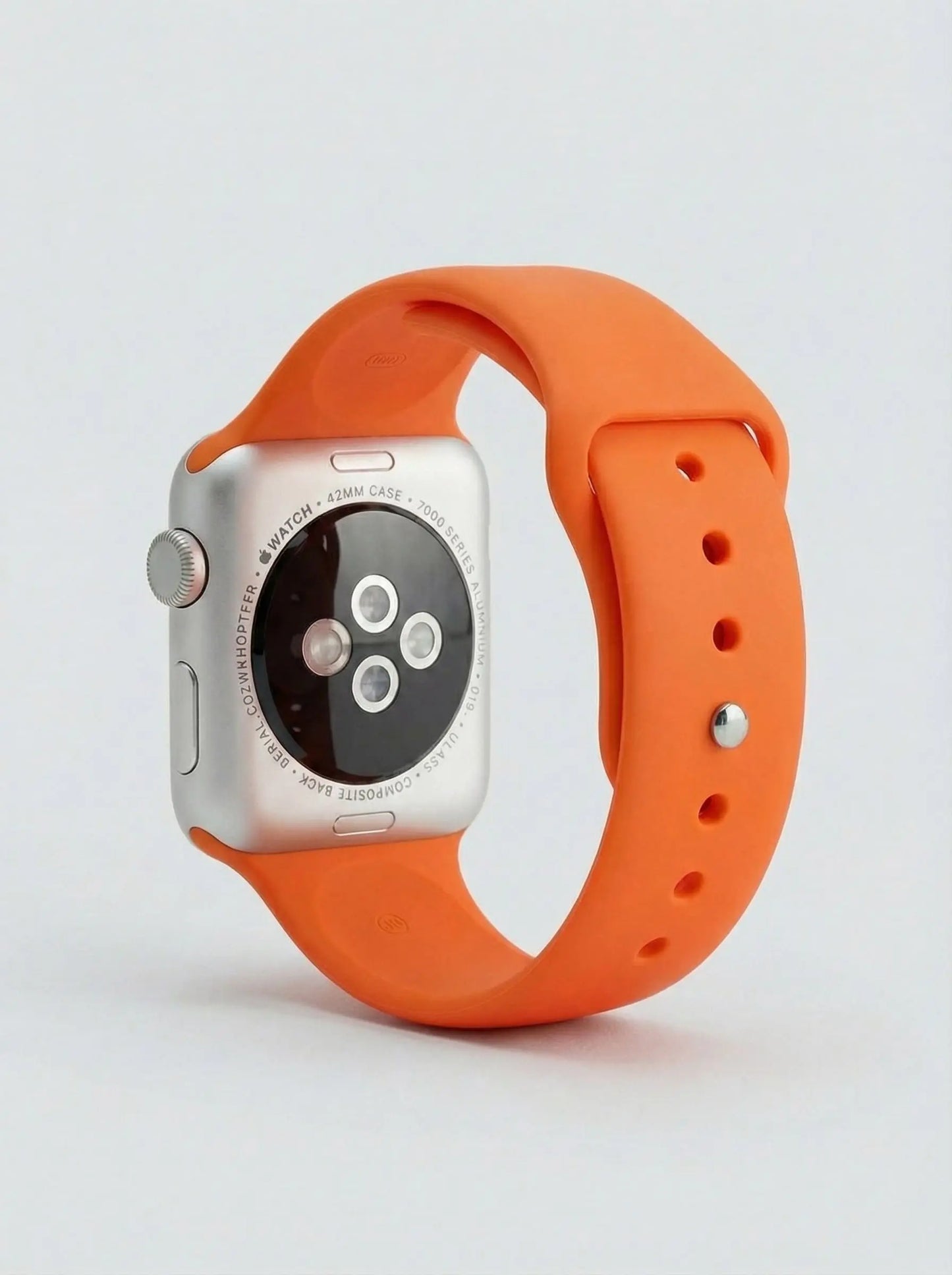 Orange Silikon Apple Watch — Detailansicht