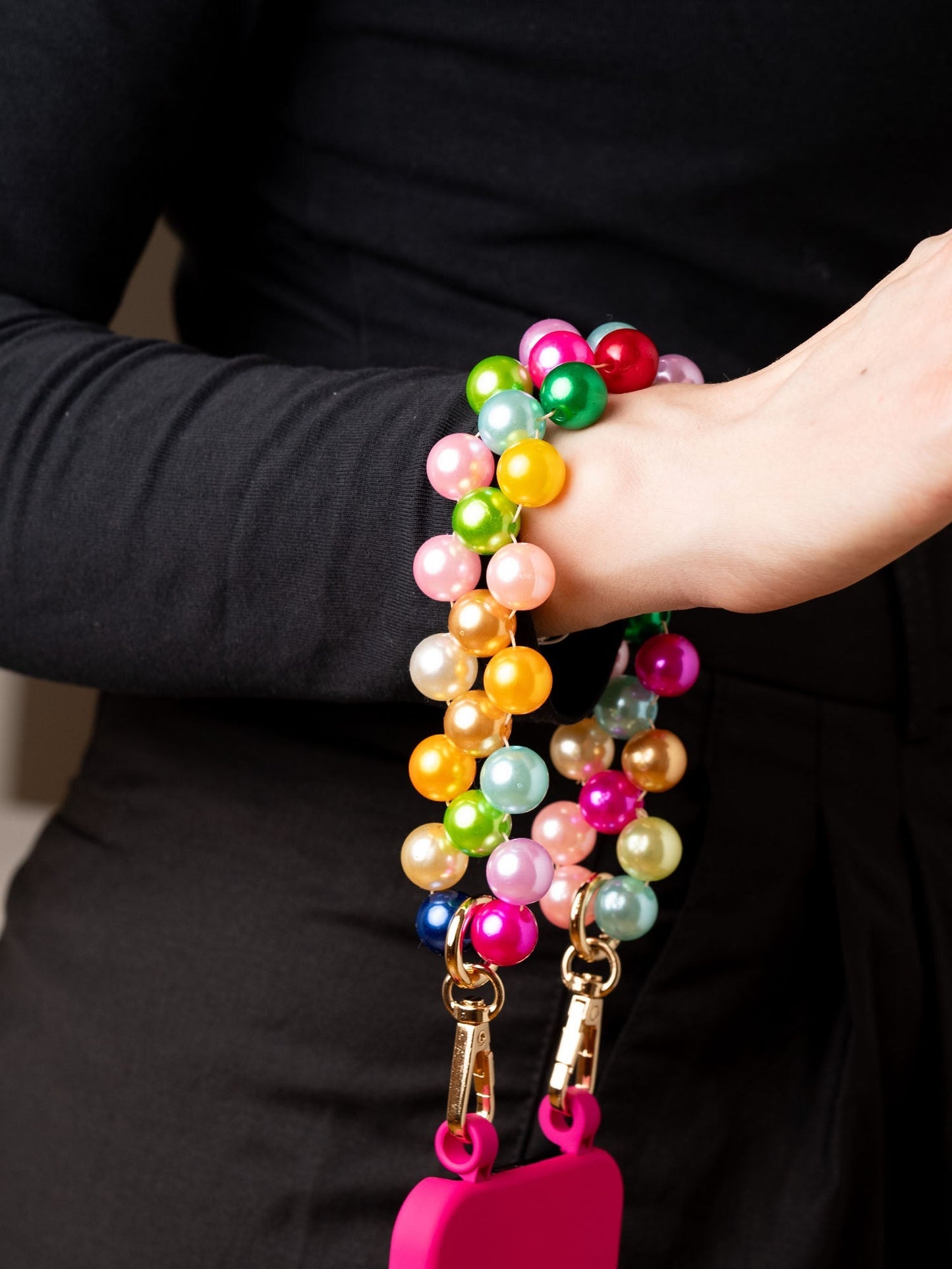 kurze perlen für handy bunt