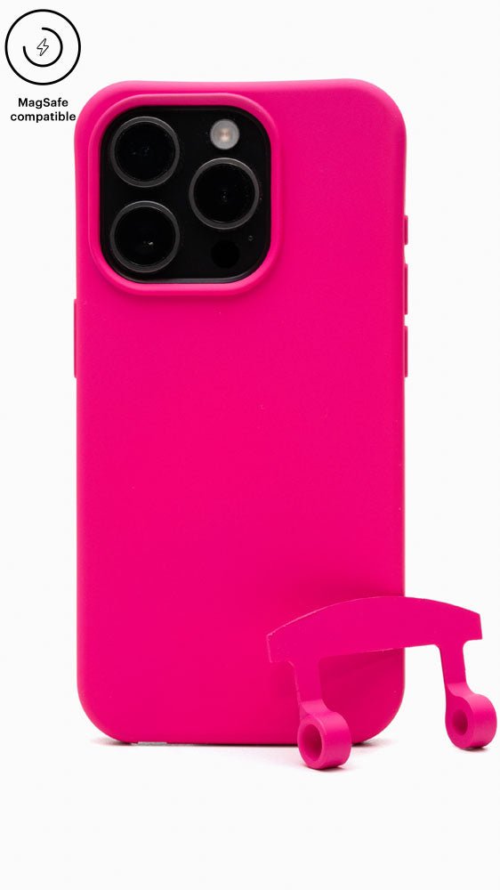Power Pink Magsafe Handyhülle mit Ösen - Susanno magsafe handyhülle mit Bändel in rosa