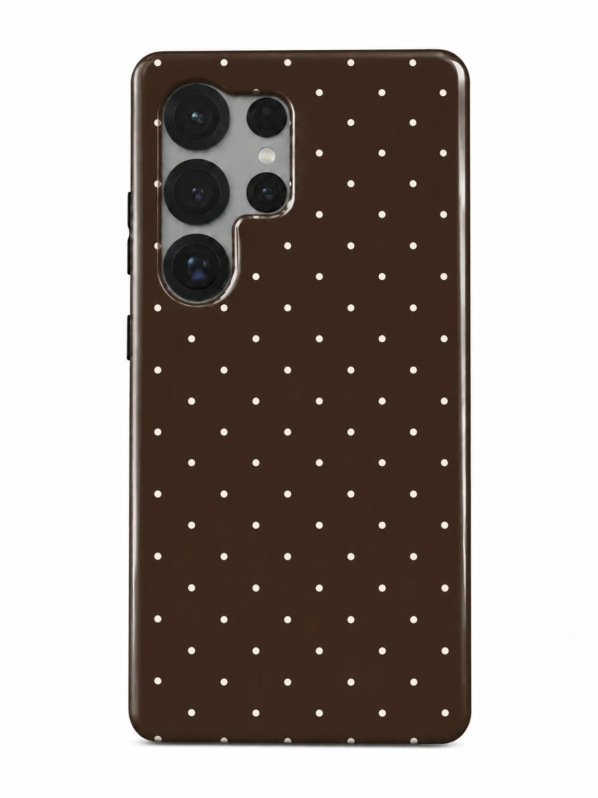 Punkte Braun Handyhülle für Samsung Galaxy S23 Ultra mit Öse für die Handykette