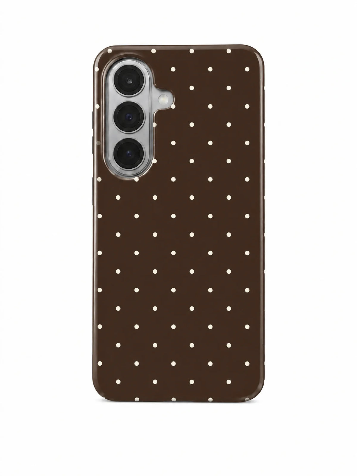 Punkte Braun Handyhülle für Samsung Galaxy S26 mit Öse für die Handykette