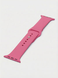 Apple Watch Armband Rosa Pink Silikon — rosa pink am Handgelenk