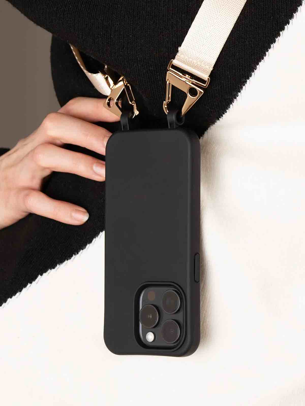 Onyx Magsafe Handyhülle mit Ösen - Susanno iPhone 13 Hülle magsafe mit handykette