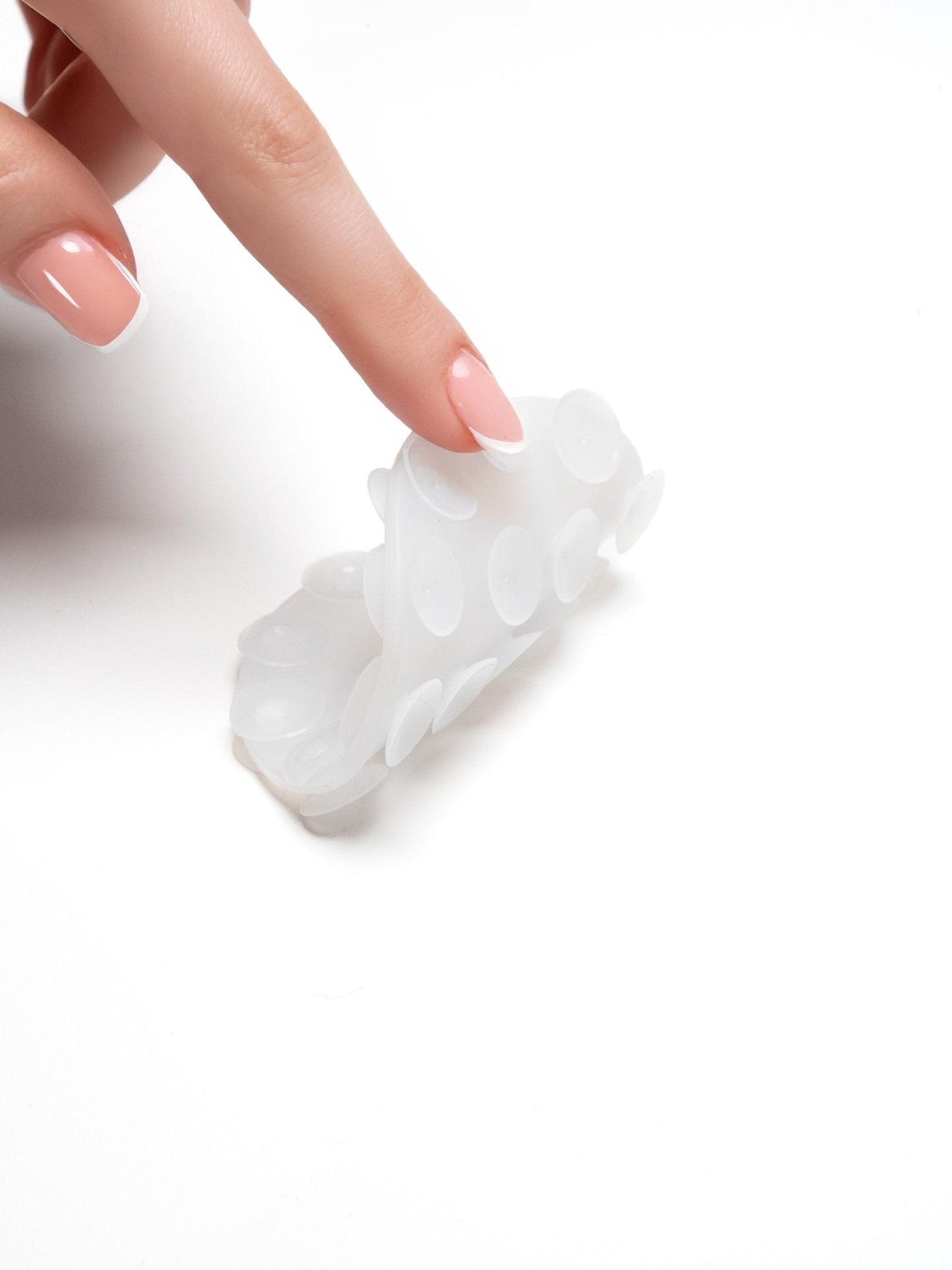 Silikon Saugnapf Handyhalterung Eckig (Suck Button) Weiss