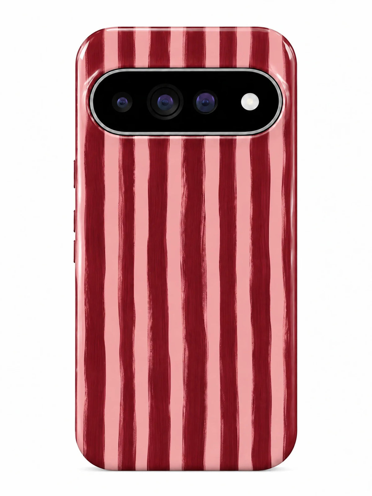 Streifen Bordeaux Handyhülle für Google Pixel 10 Pro mit Öse für die Handykette