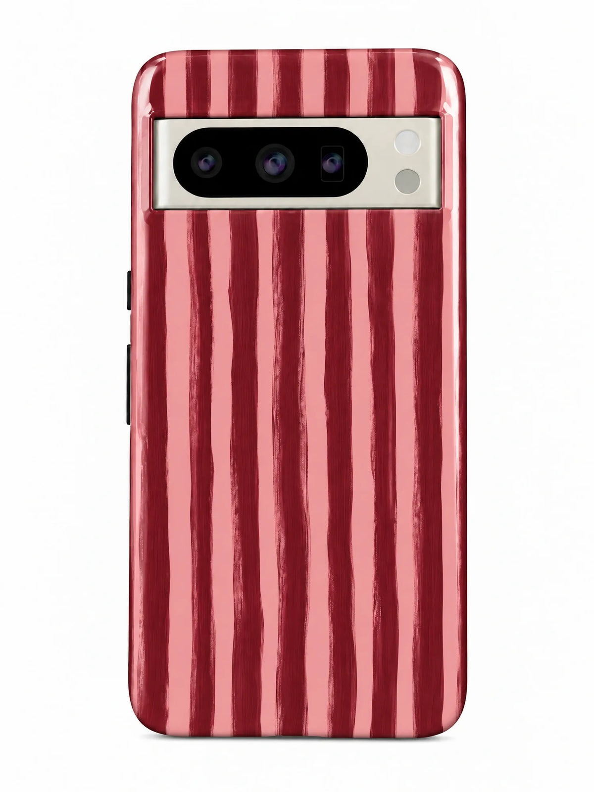 Streifen Bordeaux Handyhülle für Google Pixel 8 Pro mit Öse für die Handykette