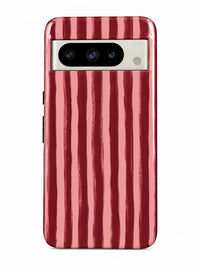 Streifen Bordeaux Handyhülle für Google Pixel 8 Pro mit Öse für die Handykette