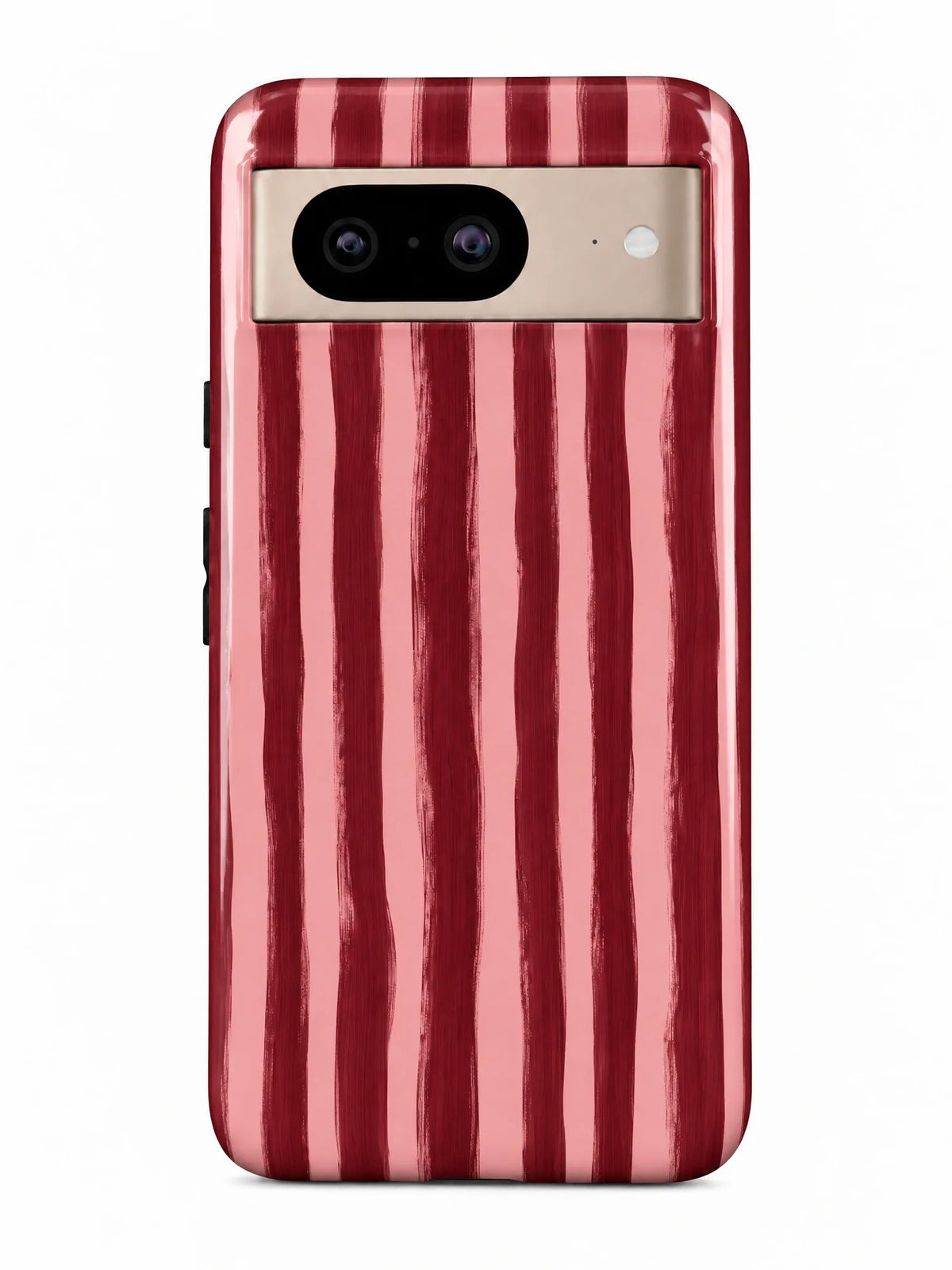 Streifen Bordeaux Handyhülle für Google Pixel 8a mit Öse für die Handykette