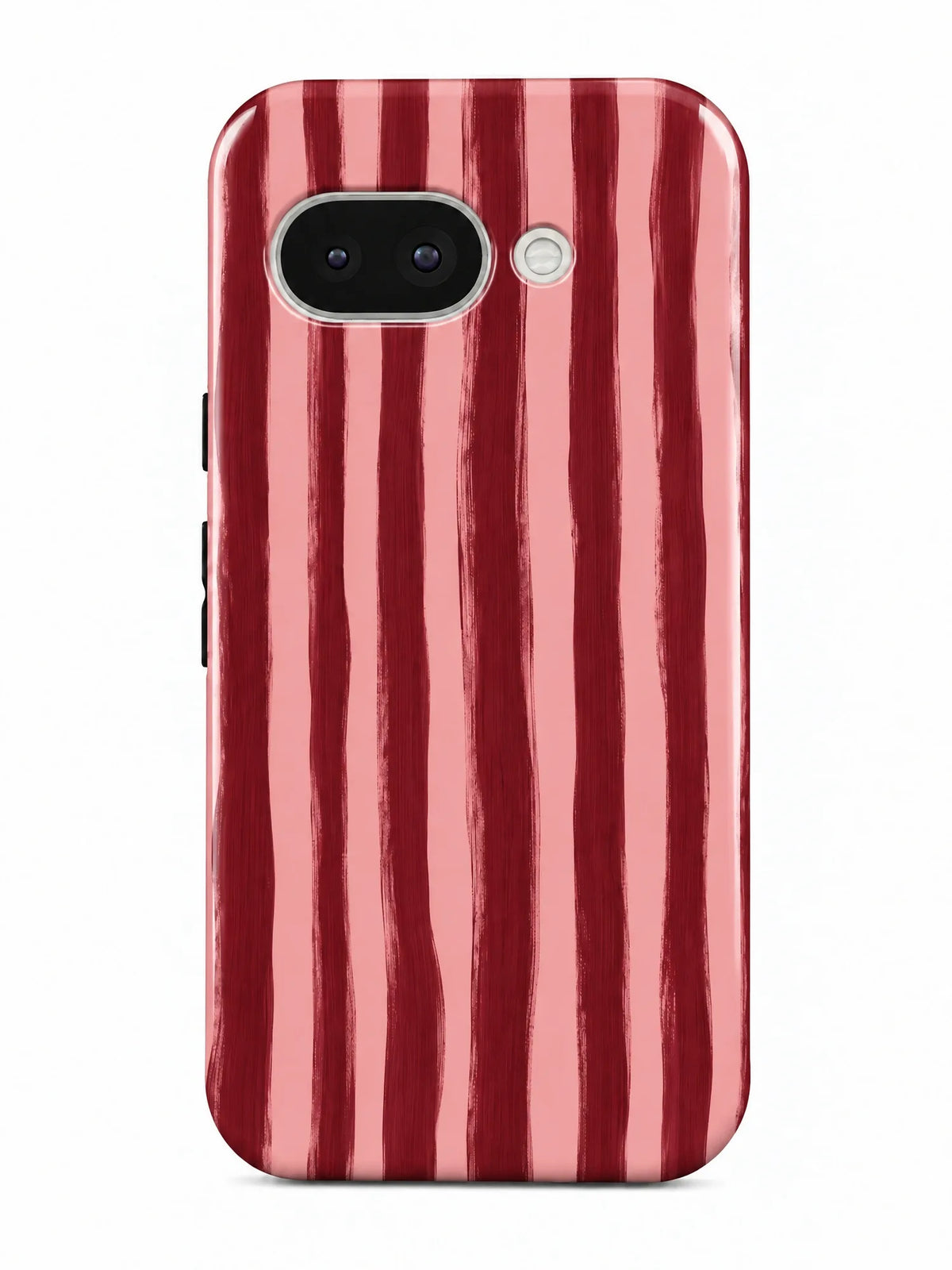 Streifen Bordeaux Handyhülle für Google Pixel 9a mit Öse für die Handykette