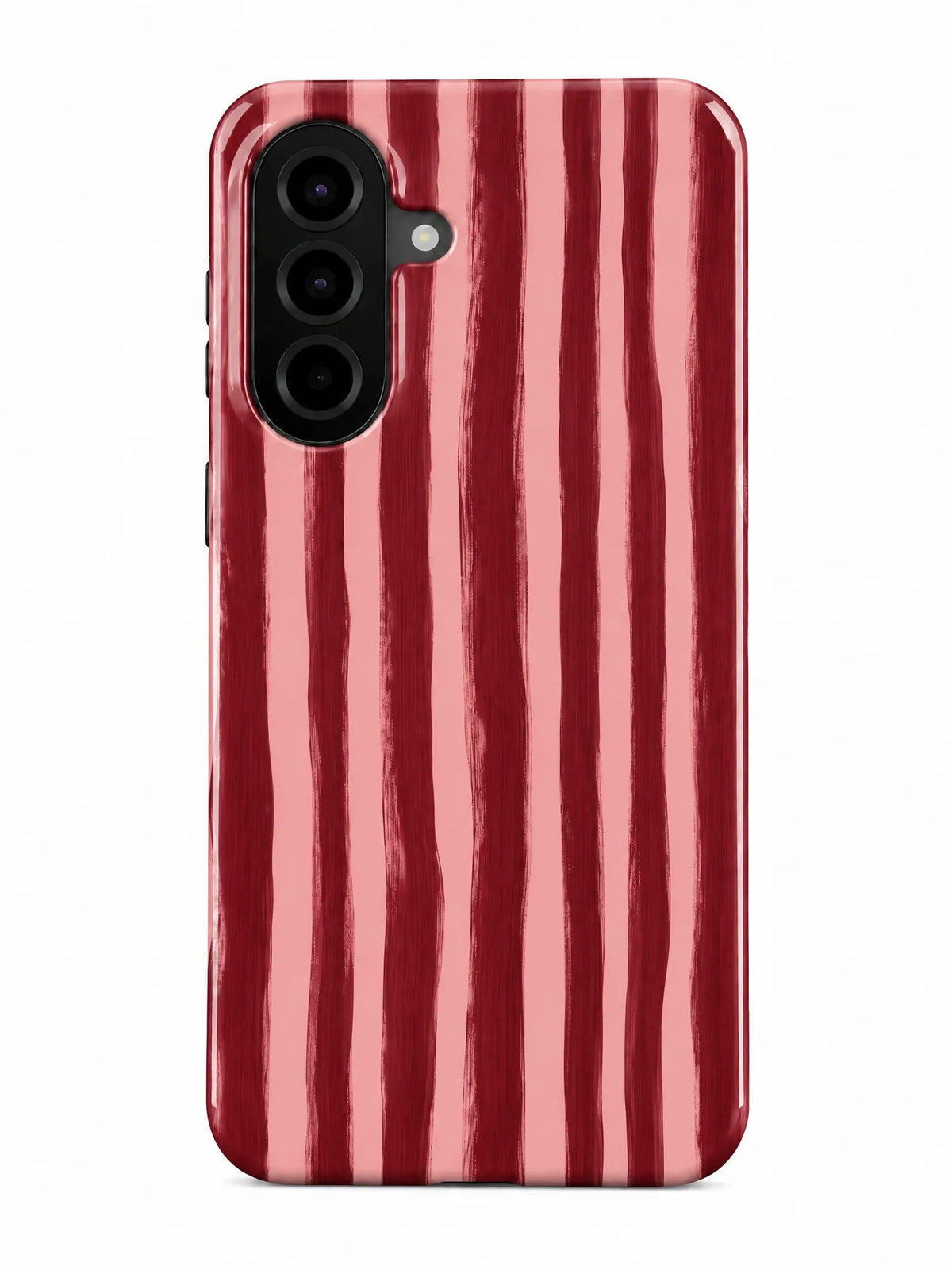 Streifen Bordeaux Handyhülle für Samsung Galaxy A17 mit Öse für die Handykette