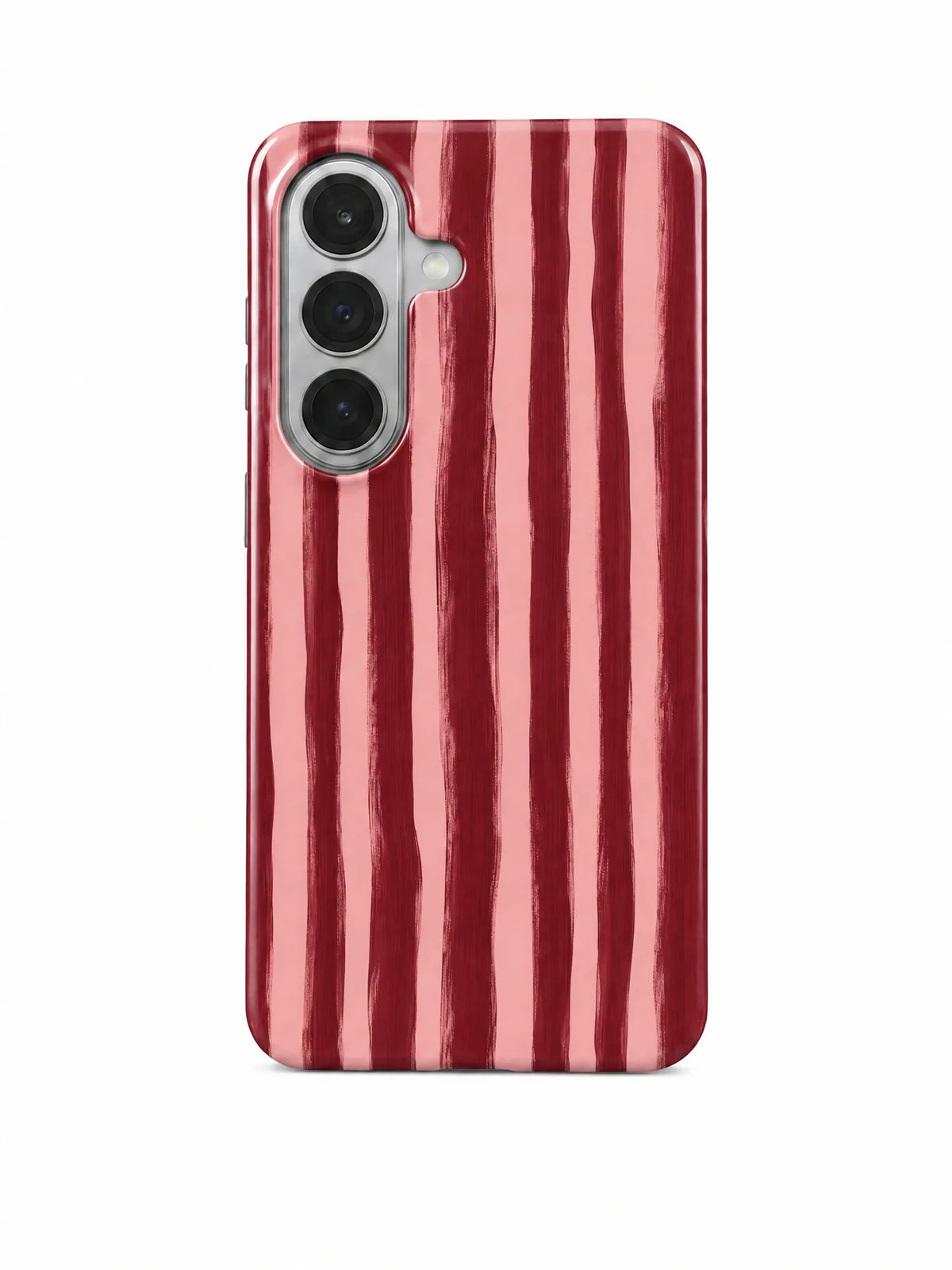 Streifen Bordeaux Handyhülle für Samsung Galaxy S26 mit Öse für die Handykette