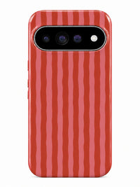 Streifen Rot-Rosa Handyhülle für Google Pixel 10 Pro XL mit Öse für die Handykette