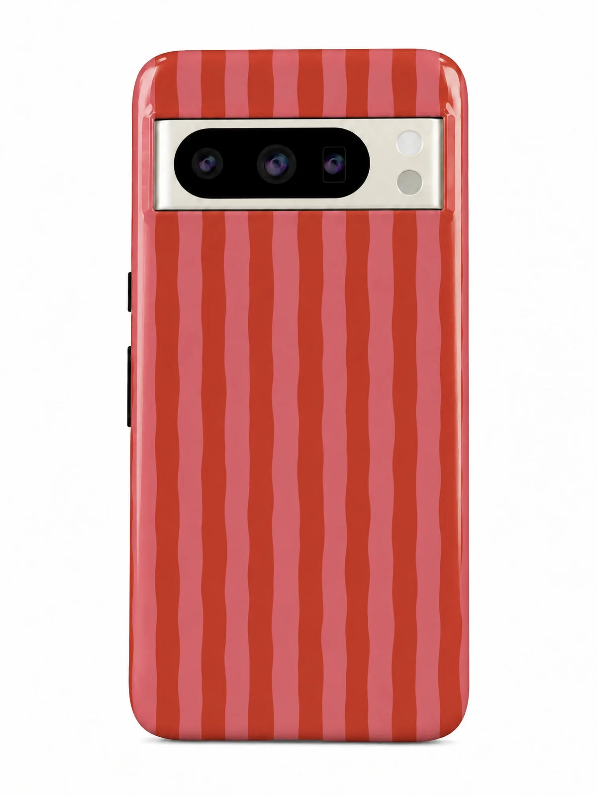 Streifen Rot-Rosa Handyhülle für Google Pixel 8 Pro mit Öse für die Handykette