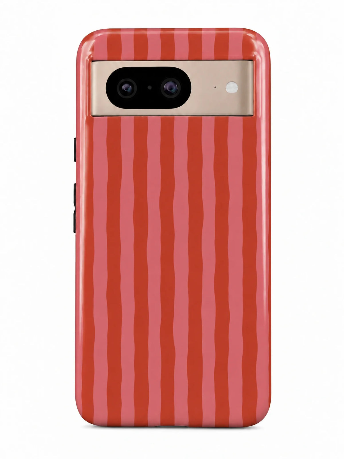 Streifen Rot-Rosa Handyhülle für Google Pixel 8a mit Öse für die Handykette
